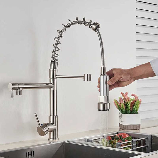 Gourmet Kitchen Faucet – Premium Brushed Nickel — Kitchen Faucet