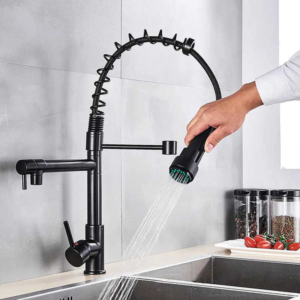Gourmet Kitchen Faucet – Premium Black Fosca — Kitchen Faucet (view 5)