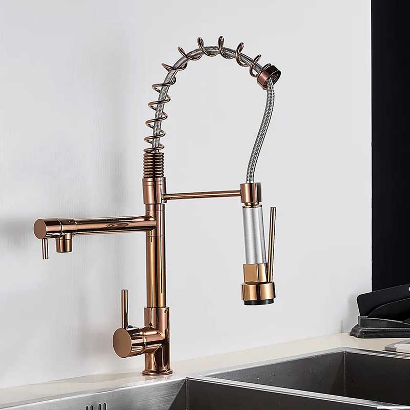 Gourmet Kitchen Faucet – Premium Rosé Gold — Kitchen Faucet (view 2)