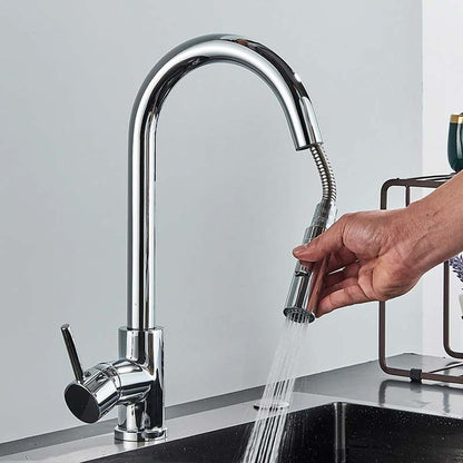 Gourmet Kitchen Faucet – Slim Chrome — Kitchen Faucet (view 2)