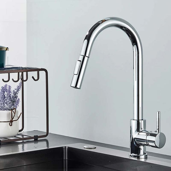 Gourmet Kitchen Faucet – Slim Chrome — Kitchen Faucet (view 4)