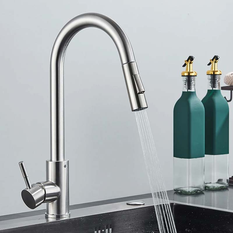 Gourmet Kitchen Faucet – Slim Brushed Nickel — Kitchen Faucet
