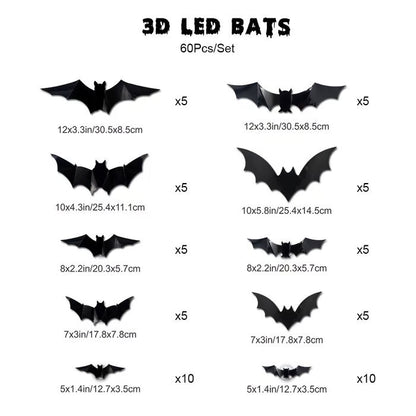 3D LED Bat Stickers — Turn Your Walls Into a Haunted Masterpiece 👻