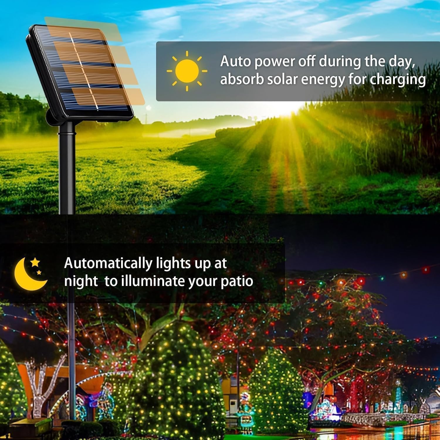 Radiant Solar Christmas Lights — home decor (view 4)