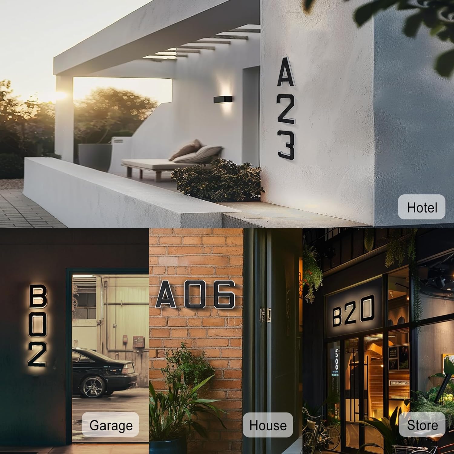 Solar Illuminated House Number Sign — home decor (view 5)