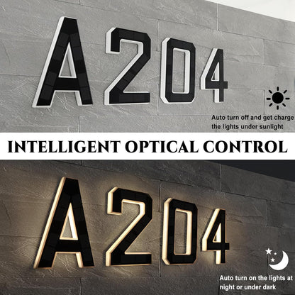 Solar Illuminated House Number Sign — home decor (view 2)