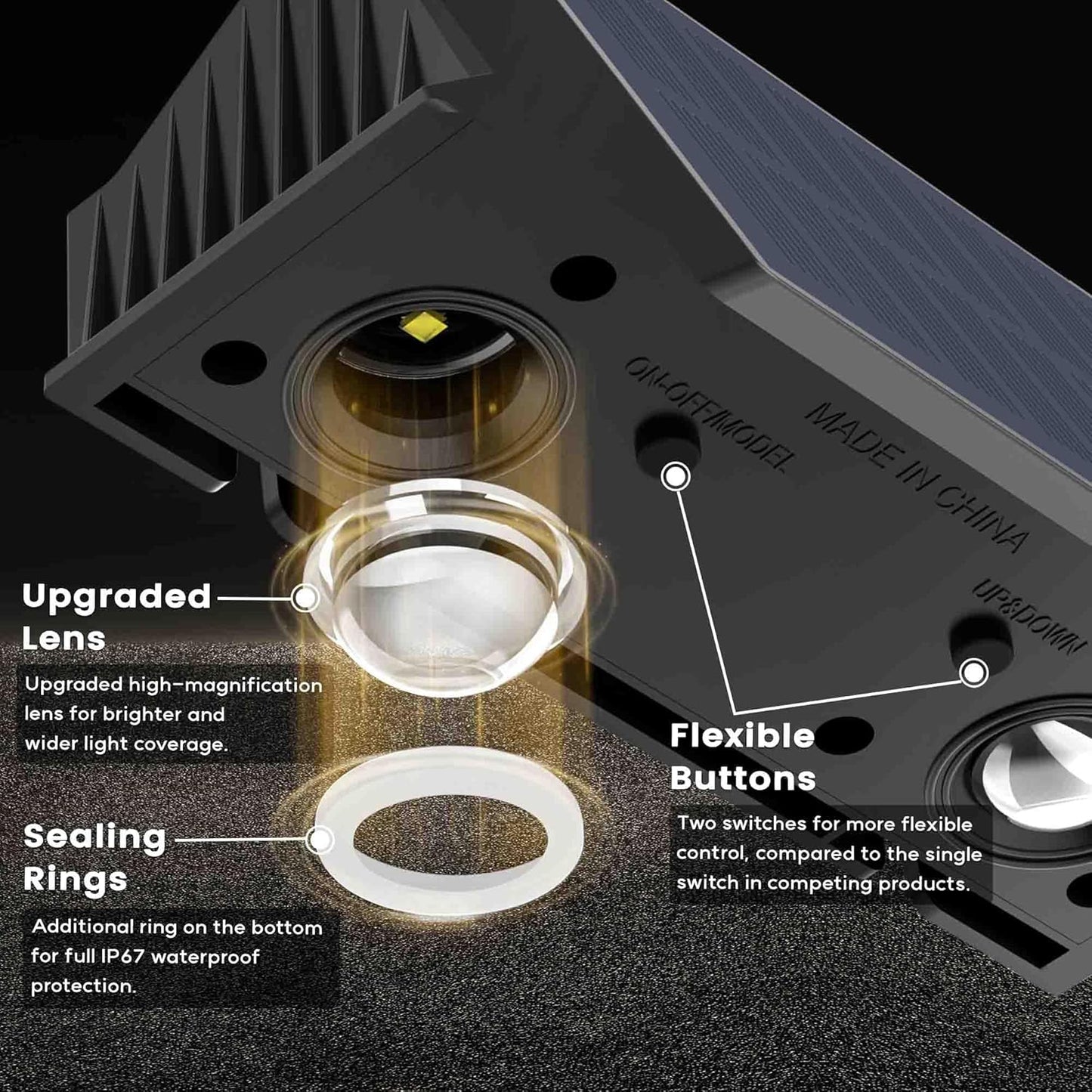 Smart Solar Fence Lights — home decor (view 6)