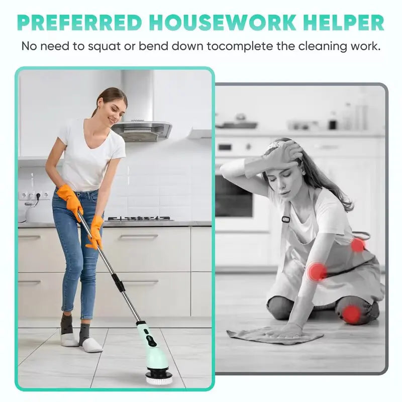 9 in 1 Spin Cleaning Brush — home decor (view 3)