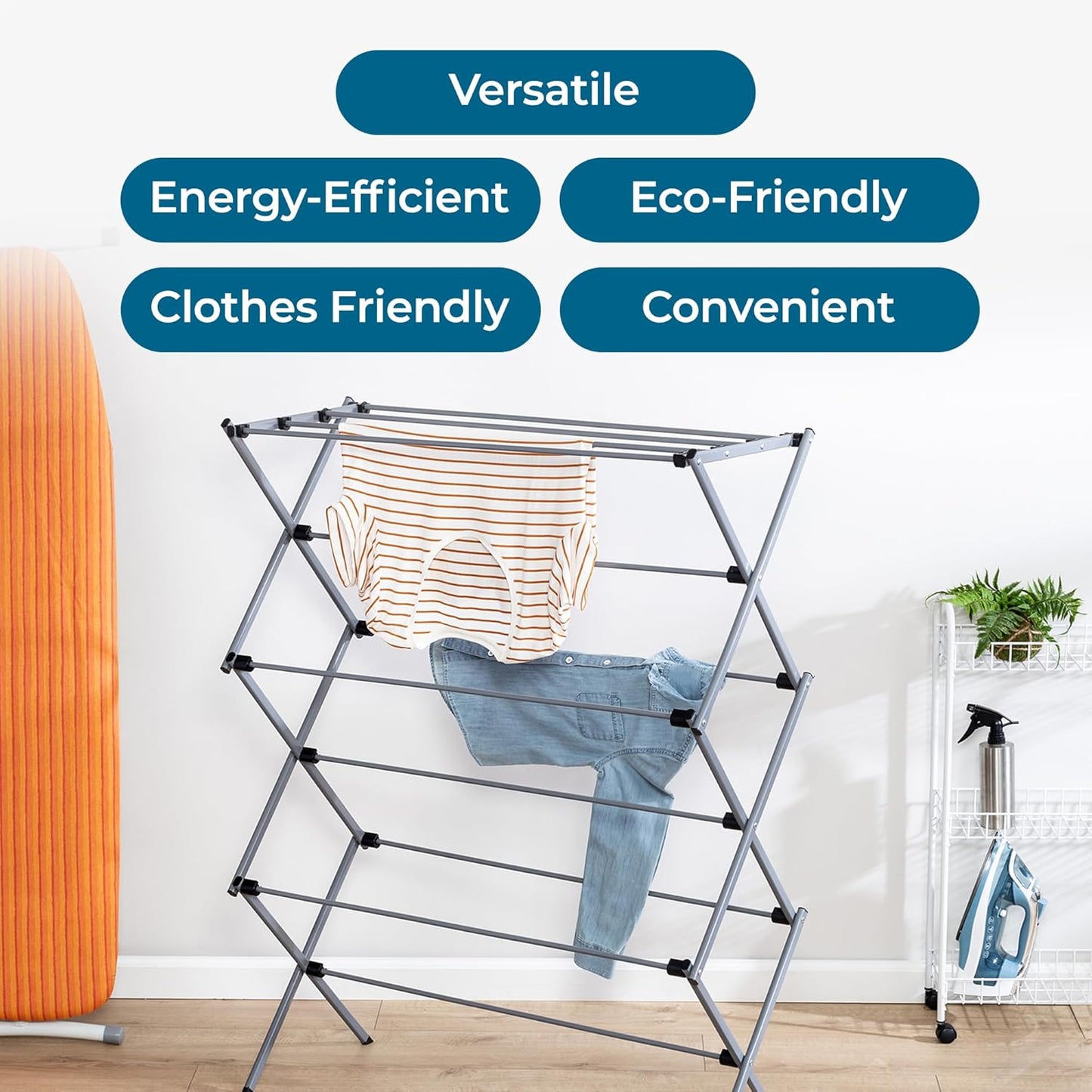 Space-Saving Clothes Drying Rack — home decor (view 3)