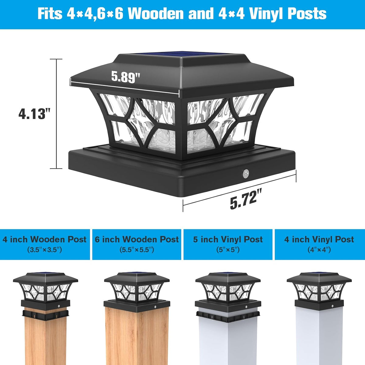 Solar Post Cap Lights — home decor (view 6)