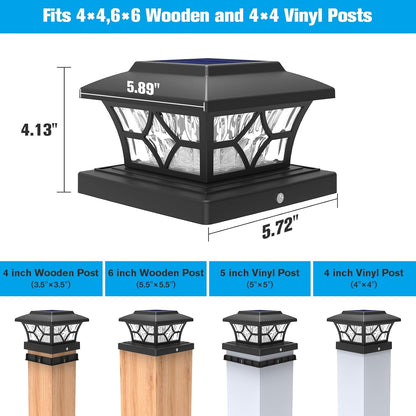 Solar Post Cap Lights — home decor (view 6)