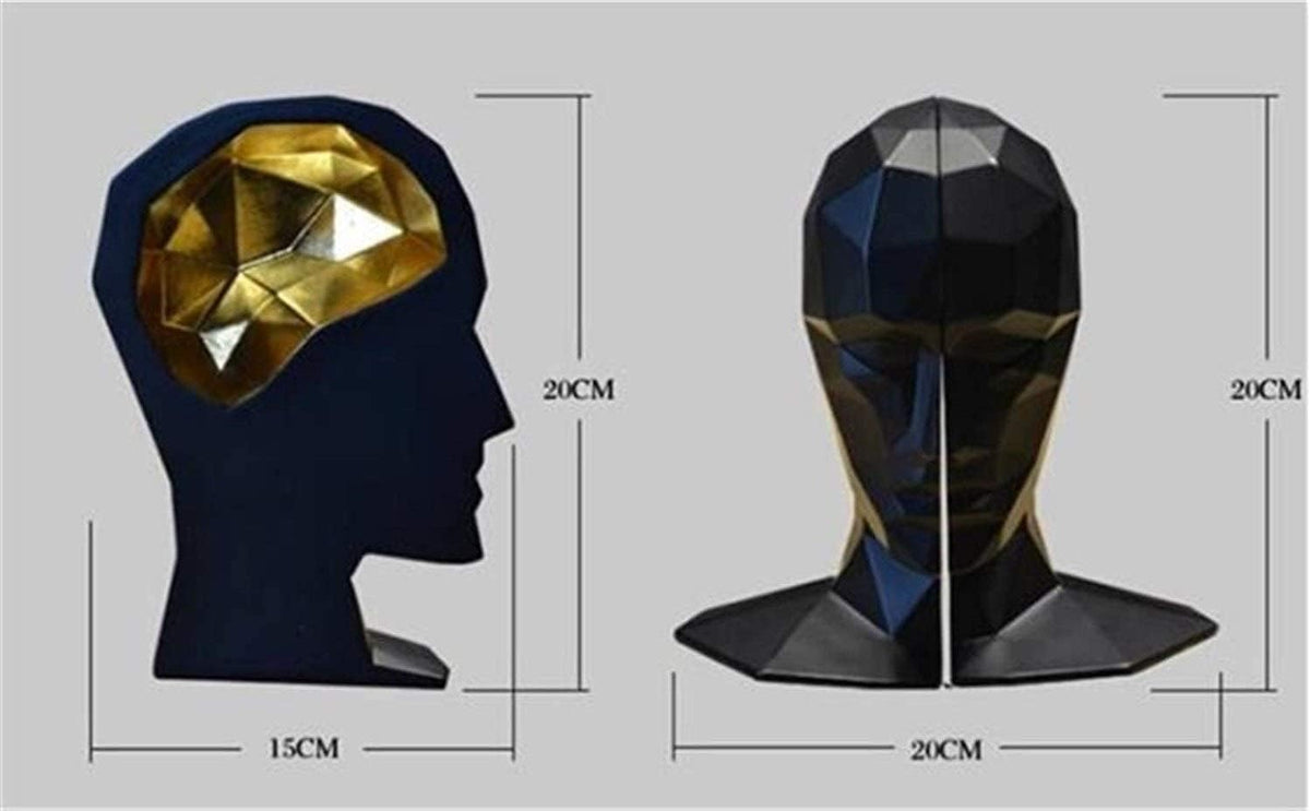 Knowledge In The Brain Bookends — home decor (view 2)