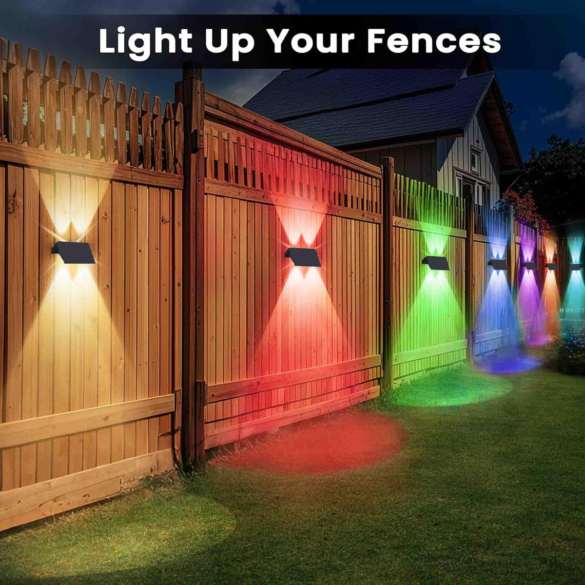 Smart Solar Fence Lights — home decor (view 8)