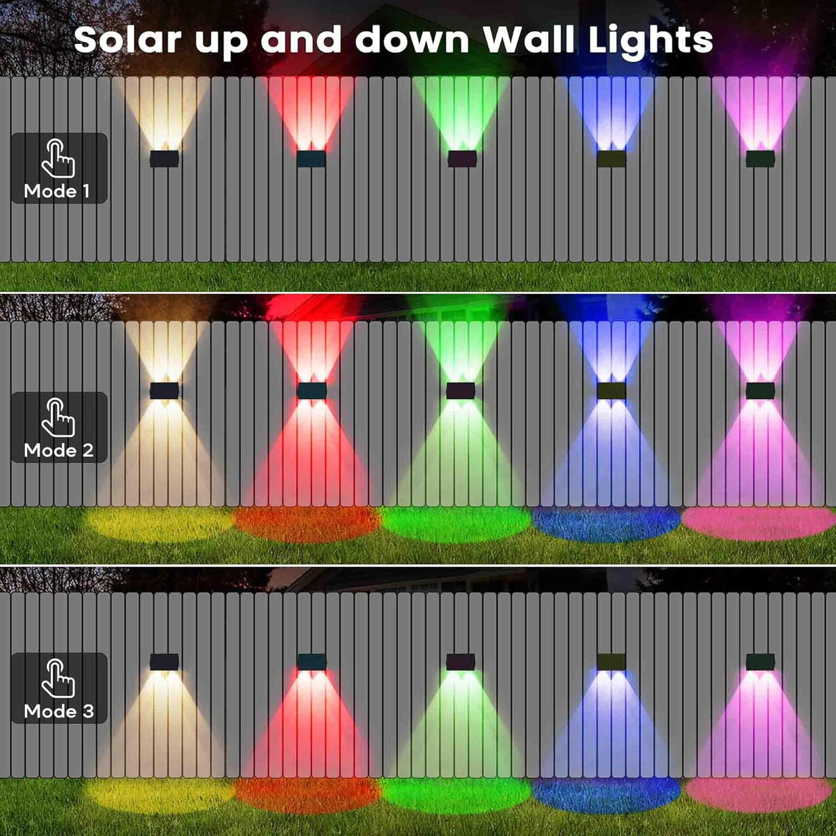 Smart Solar Fence Lights — home decor (view 4)