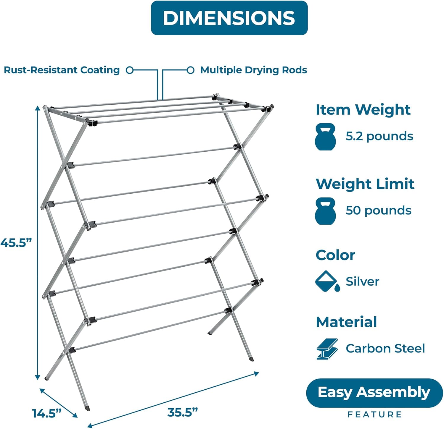 Space-Saving Clothes Drying Rack — home decor (view 6)