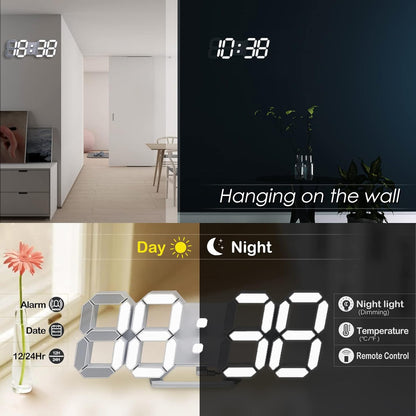 Bold Large LED Wall Clock — home decor (view 2)